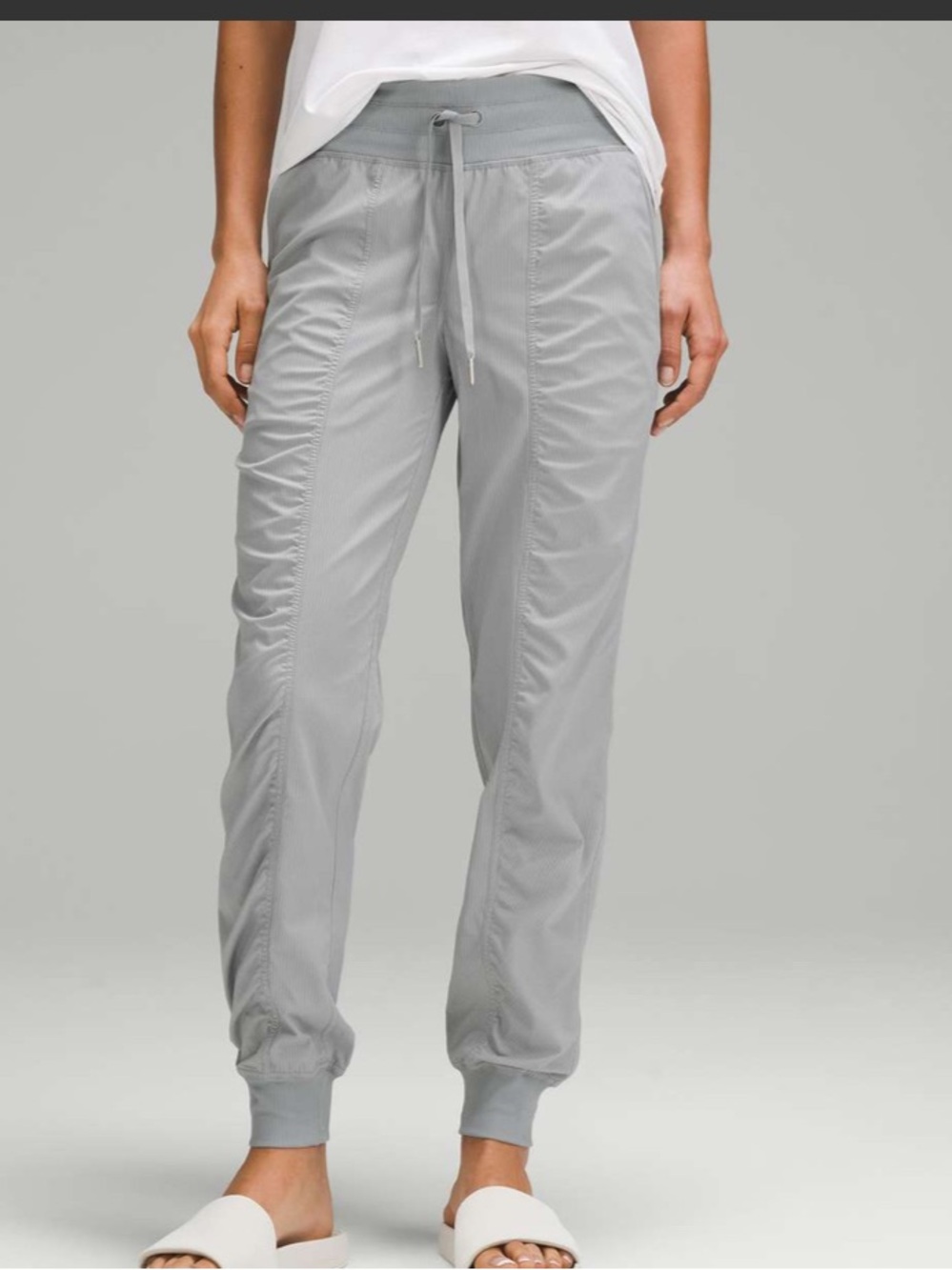 Lululemon Dance Studio Mid-Rise Jogger Pants Rhino Grey Size 6 Square Dot